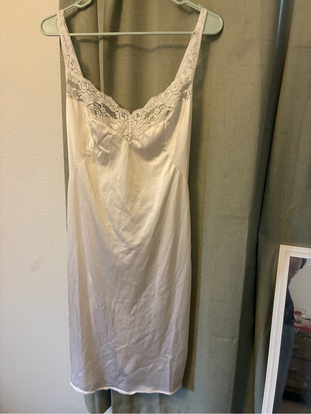 Authentic Vintage Ivory Lace-Trim Slip - Women Intimates & Sleepwear